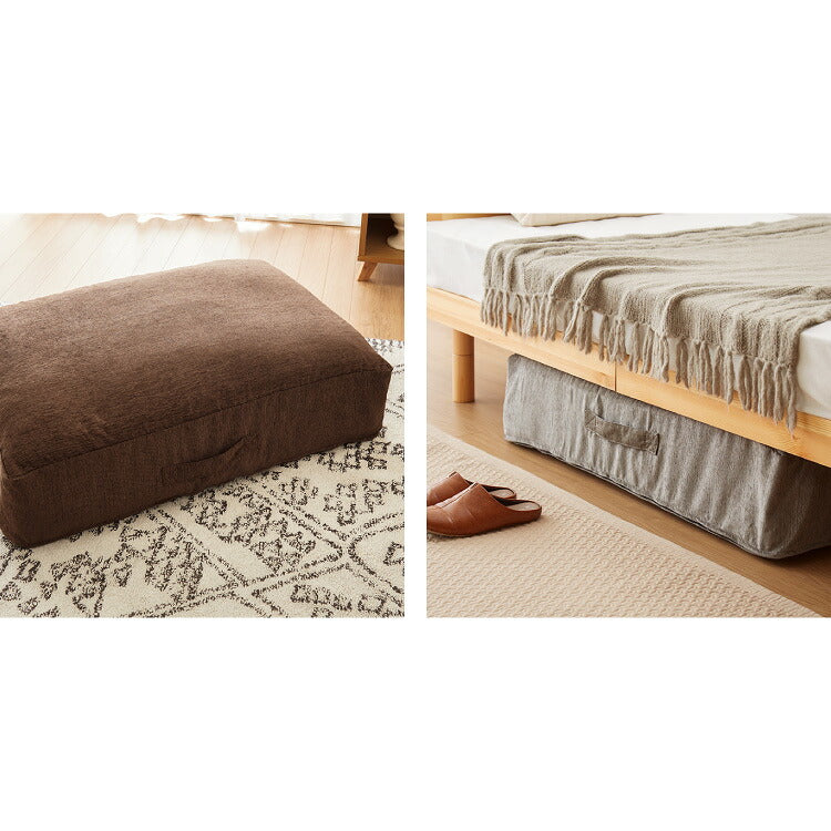 布団収納 敷き布団収納ケース 2個セット クッション ソファ 布団収納袋 オットマン 布団カバー シェニール織 カバー 布団収納ケース 座布団 クッション おしゃれ 敷布団 掛布団 ケース ソファになる布団収納カバー ソファーカバー