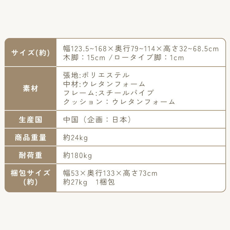 リクライニングソファ 2人掛け 5段階調節 カウチソファ ソファ カウチ 二人掛け ソファリクライニング コンパクト カウチソファー シンプル おしゃれ リビング ワンルーム