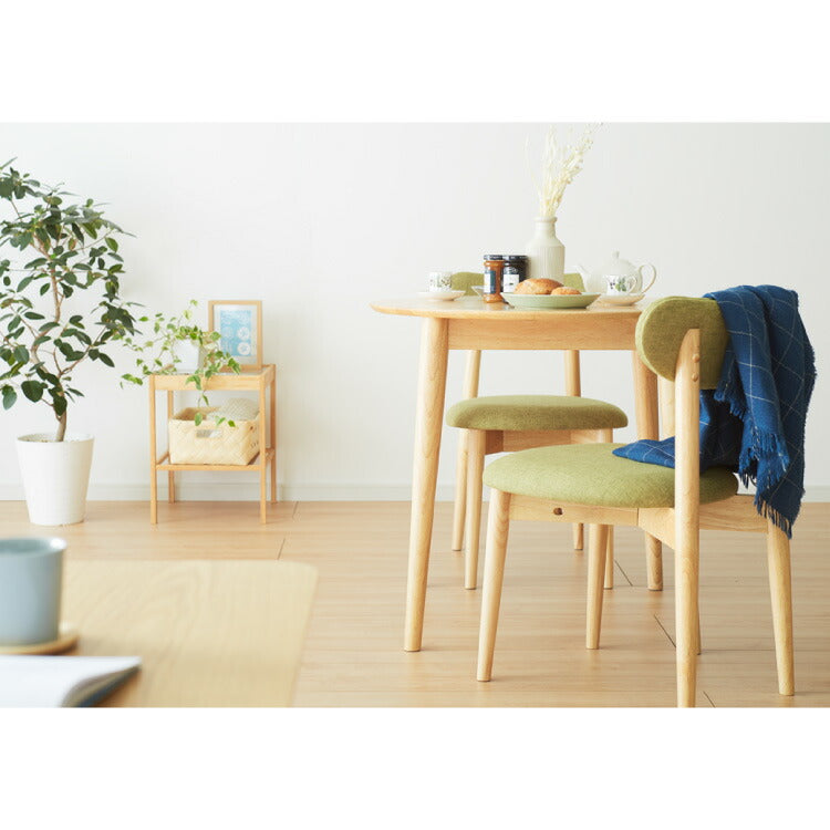 ダイニングテーブル 円形 80×80cm 単品 丸みなデザイン 2人掛け 天然木 無垢材使用 ダイニング テーブル カフェテーブル 食卓テーブル ワークテーブル ナチュラル 木製 おしゃれ