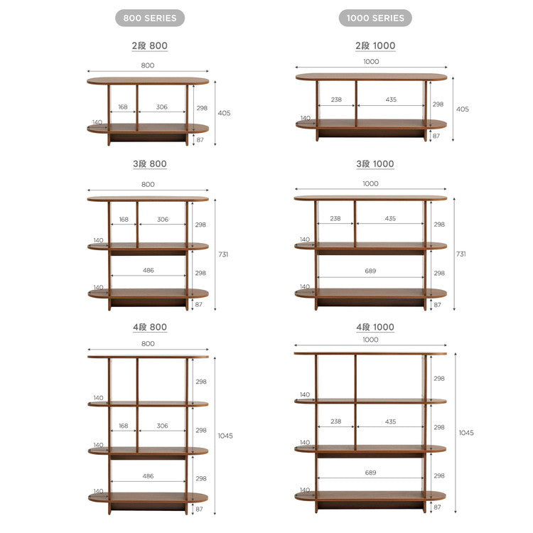 roomnhome バルトラウンドシェルフ ラック 2段 100cm ドレッサー 見せる収納 収納 サイドテーブル オープンラック デザインラック シェルフ スリム ディスプレイラック 本棚(代引不可)