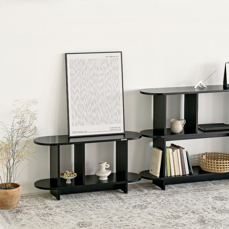 roomnhome バルトラウンドシェルフ ラック 3段 100cm ドレッサー 見せる収納 収納 サイドテーブル オープンラック デザインラック シェルフ スリム ディスプレイラック 本棚(代引不可)