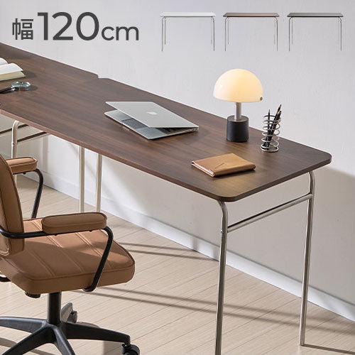 roomnhome ステンレス デスク バルト 幅120 奥行60 4人掛け スチール ミッドセンチュリー 120×60cm リビング ダイニング パソコンデスク つくえ 机 デスク テーブル 丈夫