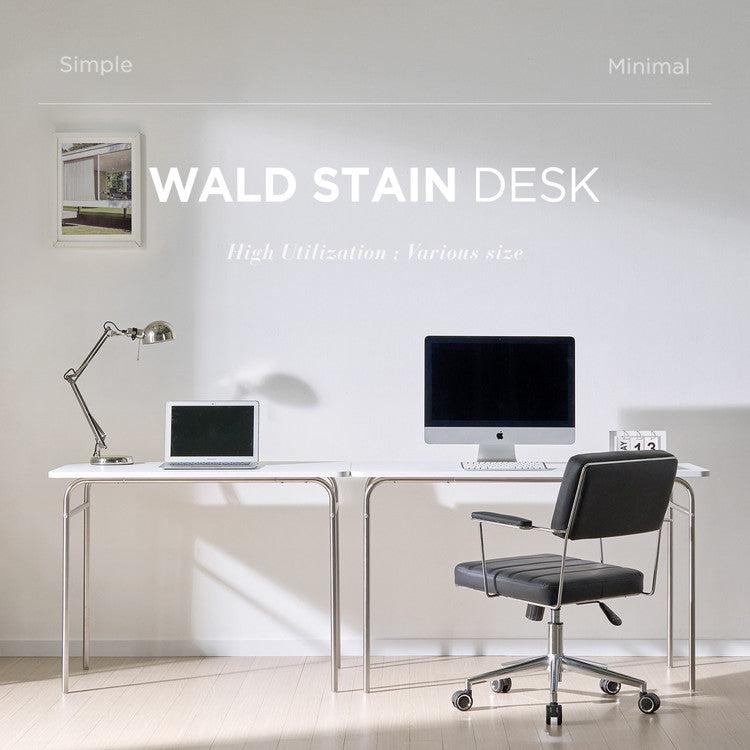 roomnhome ステンレス デスク バルト 幅80 奥行60 幅140 4人掛け スチール ミッドセンチュリー 80×60cm リビング ダイニング パソコンデスク つくえ 机 デスク テーブル 丈夫