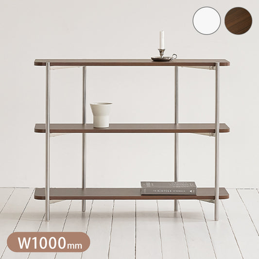 roomnhome ステンレス オープンラック ステンレス バルトステンシェルフ 収納 幅100cm 3段 棚 見せる収納 ラック 省スペース デザインラック シンプル モダン ディスプレイラック 韓国インテリア