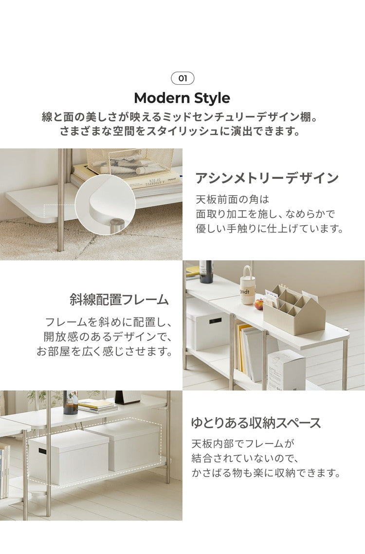 roomnhome ステンレス オープンラック ステンレス バルトステンシェルフ 収納 幅100cm 2段 棚 見せる収納 ラック 省スペース デザインラック シンプル モダン ディスプレイラック 韓国インテリア