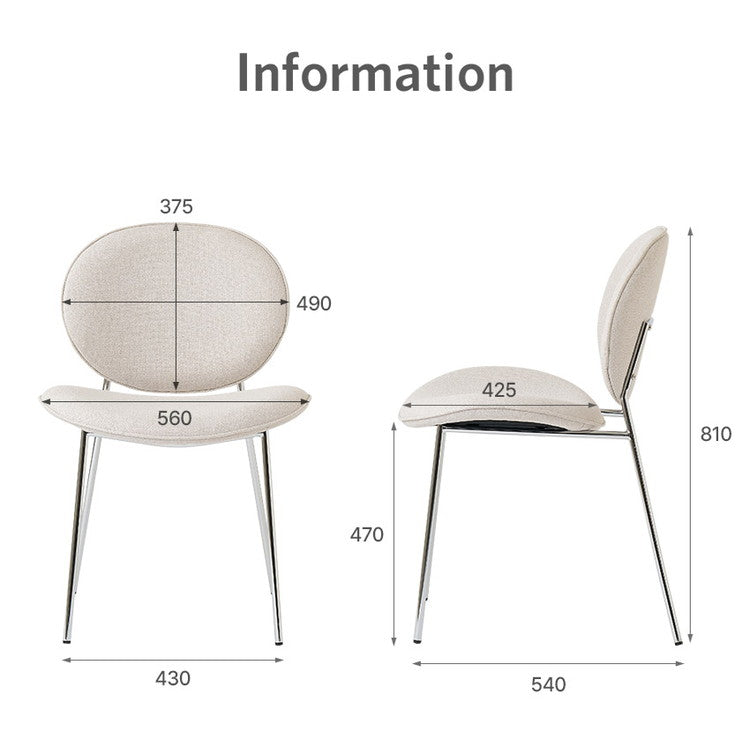 roomnhome ダイニングチェア 2脚セット おしゃれ ブルックリンクロームチェア 【リコメン堂限定】背もたれ ミッドセンチュリー 高級インテリア 韓国 インテリア チェア 北欧(代引不可)