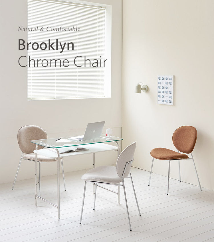 roomnhome ダイニングチェア 2脚セット おしゃれ ブルックリンクロームチェア 【リコメン堂限定】背もたれ ミッドセンチュリー 高級インテリア 韓国 インテリア チェア 北欧(代引不可)