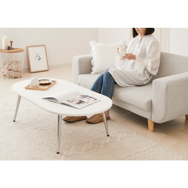 【roomnhome×リコメン堂】ローテーブル 120cm クローム脚 おしゃれ 韓国インテリア 高さ42cm 耐荷重約20kg センターテーブル【限定商品】かわいい シンプル インテリア モダン(代引不可)