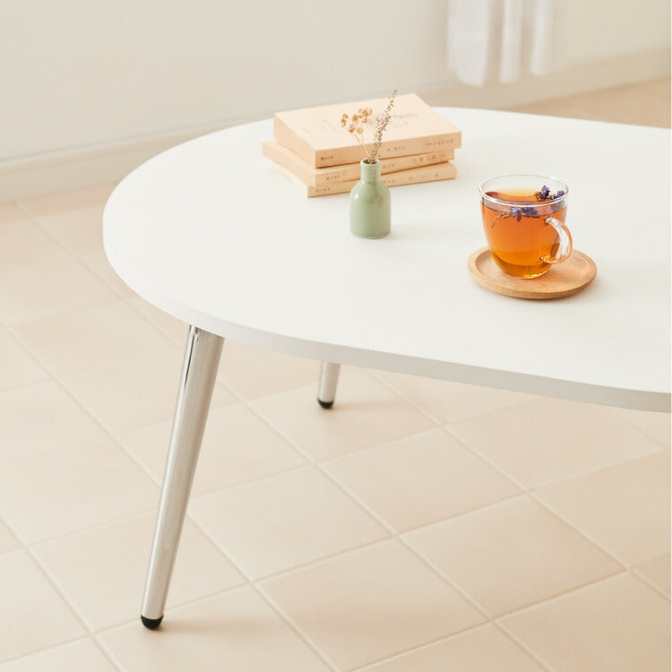 【roomnhome×リコメン堂】ローテーブル 80cm クローム脚 おしゃれ 韓国インテリア 高さ32cm 耐荷重約20kg センターテーブル【限定商品】かわいい シンプル インテリア モダン(代引不可)