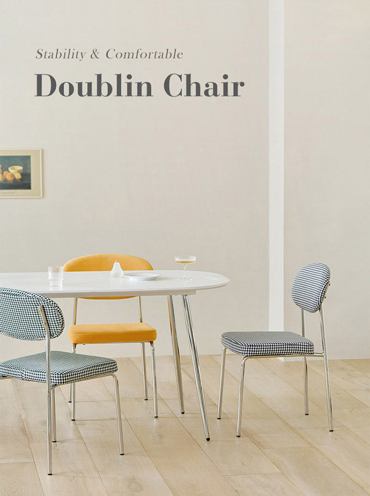 roomnhome ダイニングチェア 4脚セット おしゃれ ダブリンチェア 千鳥柄 【リコメン堂限定】背もたれ ミッドセンチュリー 高級インテリア 韓国 インテリア チェア 北欧(代引不可)