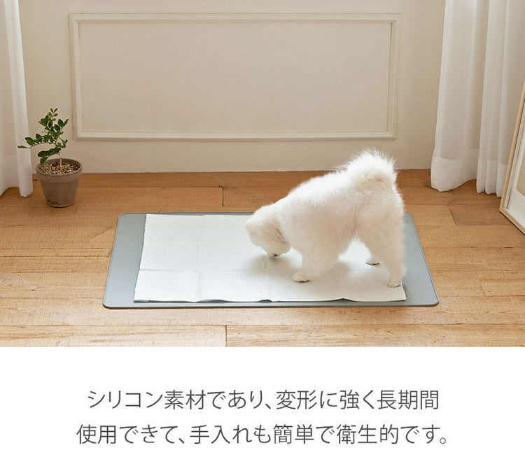 エッジシリコンマット 55cm×45cm 【リコメン堂限定オリジナルカラー  3色】薄型 防臭、防水機能付き トイレトレー ペットトイレ(代引不可)