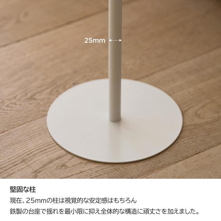 rooomnhome ガラス サイドテーブル 幅30cm ハイタイプ 丸形 アンドラウンドガラステーブル ダイニング ガラステーブル 韓国インテリア コンパクト 小さめ ミニテーブル ナイトテーブル