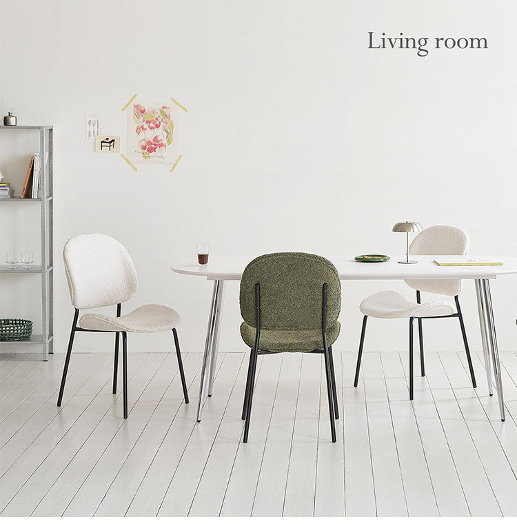 roomnhome 体圧分散 ダイニングチェア ホッパーベントブークレチェア 椅子 背もたれ モダン リビングチェア ダイニングチェア 食卓椅子 ブークレ生地 インテリアコーディネート おしゃれ(代引不可)