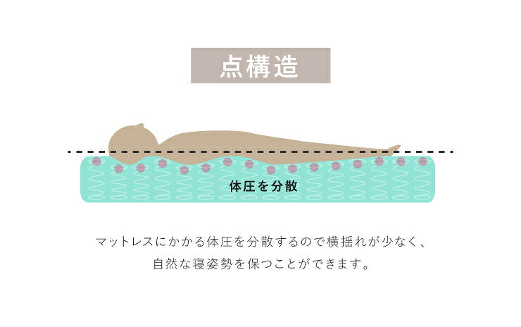 棚・コンセント付き 収納ベッド ダブル ポケットコイルマットレス付き 宮付き 棚付き 引出し付き ベット 収納 北欧 木製(代引不可)