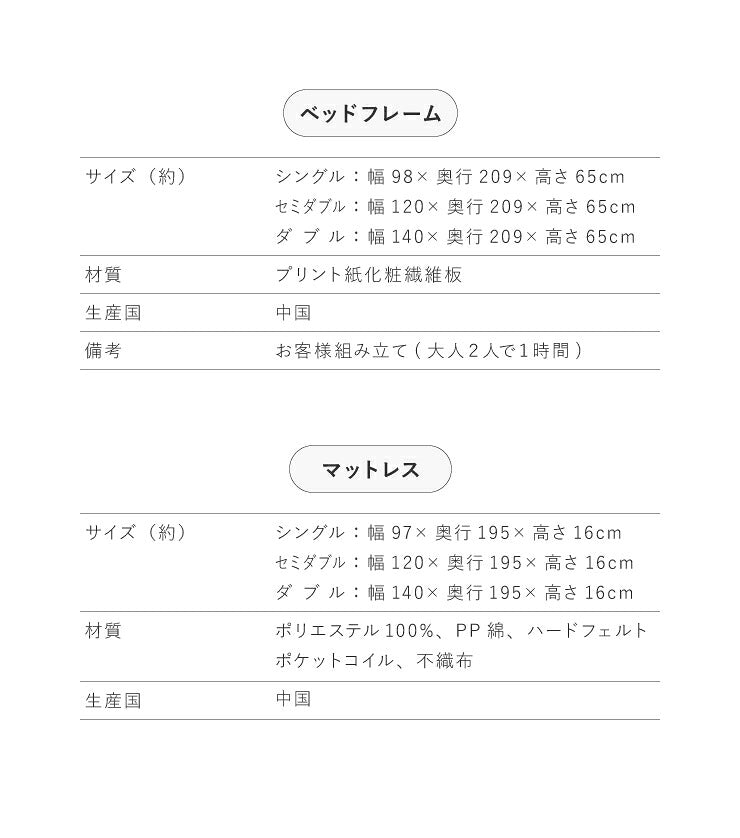 棚・コンセント付き 収納ベッド ダブル ポケットコイルマットレス付き 宮付き 棚付き 引出し付き ベット 収納 北欧 木製(代引不可)
