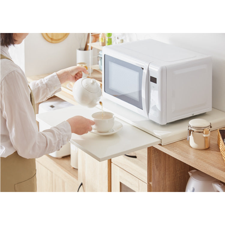 スライド式 レンジ下トレー 幅55cm スチール製 スライドテーブル レンジ下 トレー キッチン家電下スライドテーブル 引き出し スライドトレー 炊飯器 トースター 時短 スライド収納 台 省スペース