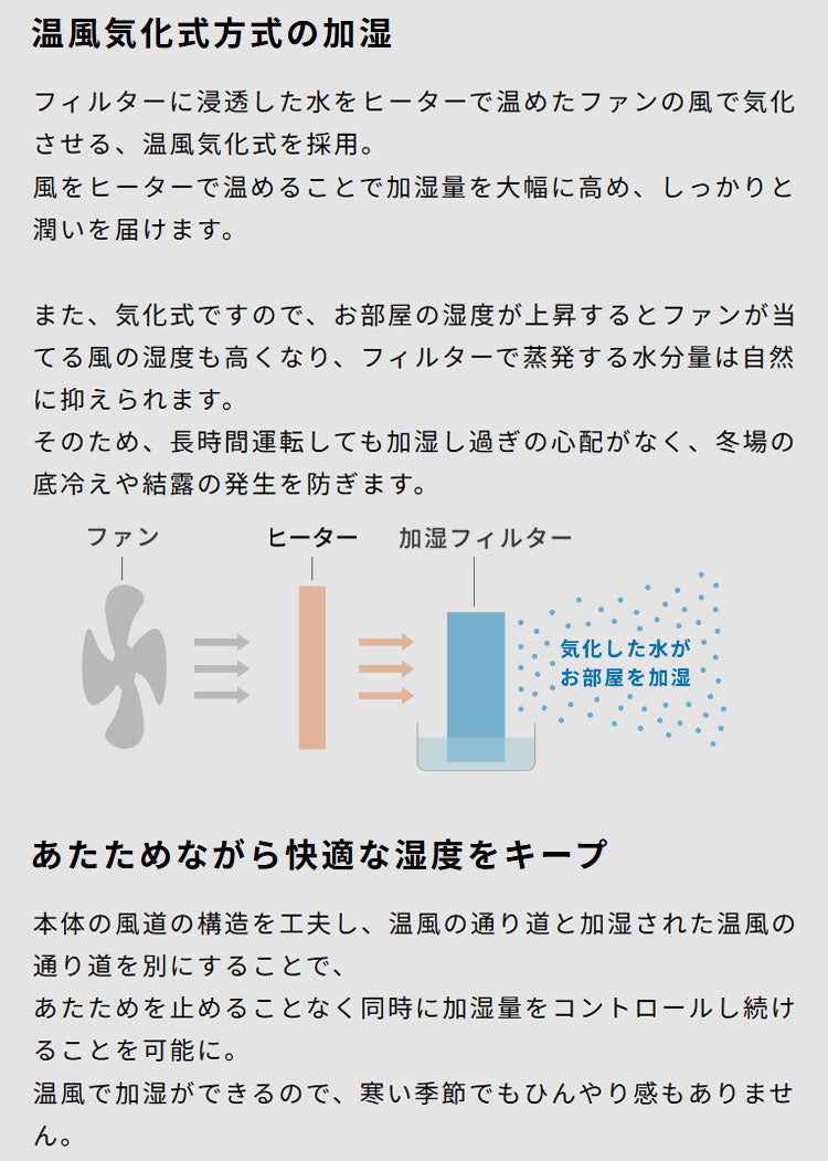 シロカ siroca 加湿機能付きセラミックファンヒーター コンパクト 大風量 気化式加湿器 3L 最大14畳 湿度センサー 湿度調節 ターボ加湿 リモコン操作 SH-3D251(W) ホワイト