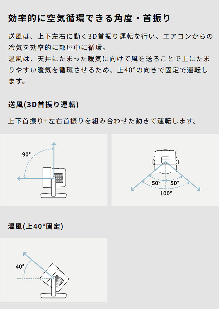 シロカ siroca HOT&COOL サーキュレーター ポカクール 温風 3段階 送風 7段階 調節 衣類乾燥 部屋干し スポット暖房 コンパクト ここピタ オールシーズン 一年中 通年 SH-CD251 ホワイト