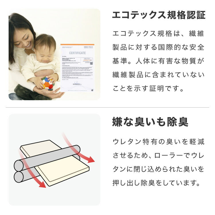 ごろ寝マット 折りたたみ 3つ折り 高反発 抗臭 長座布団 厚さ4cm ヨガマット ストレッチ マットレス マット 車中泊 キャンプ お昼寝マット 洗える カバー付き ごろ寝 布団 来客 ベッド