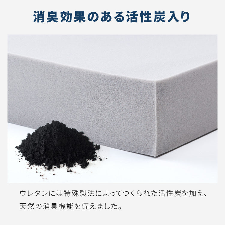 高反発マットレス ダブル 極厚10cm 高密度 30D 高反発 300N フラット 三つ折り 硬め ウレタン へたりにくい 活性炭入り 消臭 両面仕様 リバーシブル へたりにくい 洗える 超高反発 敷布団