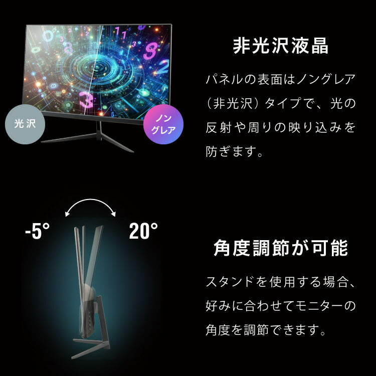 simplus 27インチ ゲーミングモニター pcモニター 100Hz 1920×1080 FHD 1080p 1ms高速応答 薄型 液晶ディスプレイ ノングレア 非光沢モニター パソコン VA チルト調整 シンプラス SP-NMT27【メーカー保証1年】