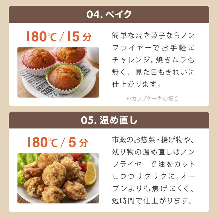 simplus ノンフライヤー 2L 大容量 デジタル式 グリルプレート2種付き エアフライヤー 電気フライヤー 低カロリー ヘルシー オイルカット 冷凍食品 シンプラス SP-FR02 コンパクト ひとり暮らし【メーカー保証1年】