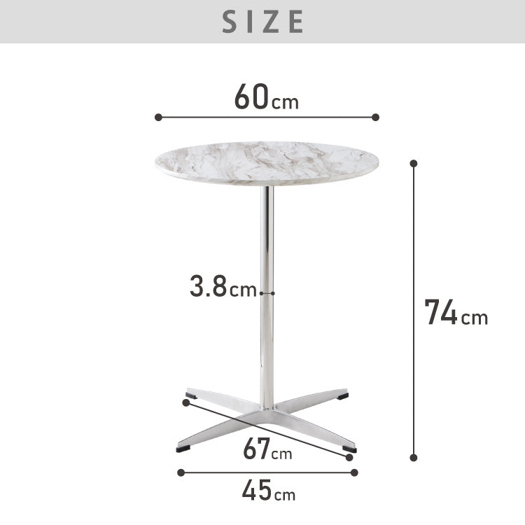 カフェテーブル 丸 直径60cm 円形 クロスレッグ 十字脚 ホワイト ベージュ ブラック スチール ミッドセンチュリー モダン 韓国 シンプル 丸テーブル ダイニングテーブル 一人暮らし 組立簡単