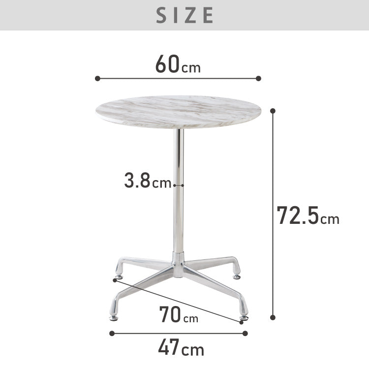カフェテーブル 丸 直径60cm 円形 クロスレッグ 十字脚 ホワイト ベージュ ブラック スチール ミッドセンチュリー モダン 韓国 シンプル 丸テーブル ダイニングテーブル 一人暮らし 組立簡単