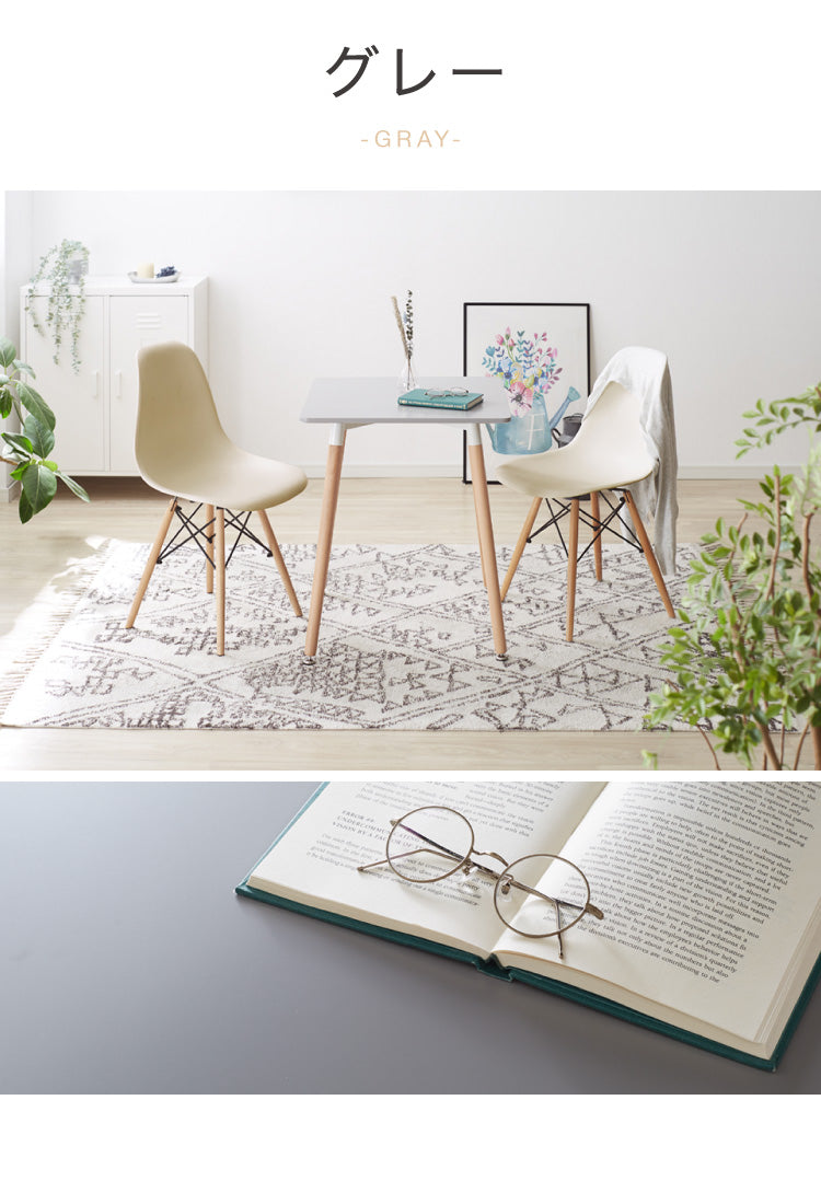 カフェテーブル 1人暮らし ホワイト グレー ブラック 幅60cm 高さ70cm 耐荷重100kg 正方形 北欧 ナチュラル バイカラー 2人掛け