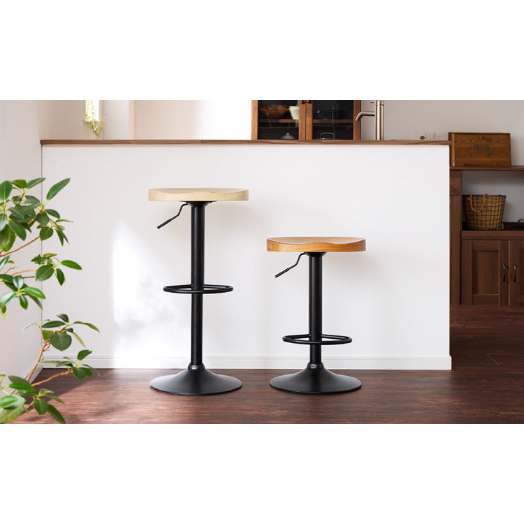 カウンターチェア 2脚セット 木製 天然木 高さ調節 昇降式 脚置き付き 北欧 おしゃれ シンプル モダン ナチュラル バーチェア ダイニングチェア スツール 座り心地 木目 カフェ 椅子 インテリア