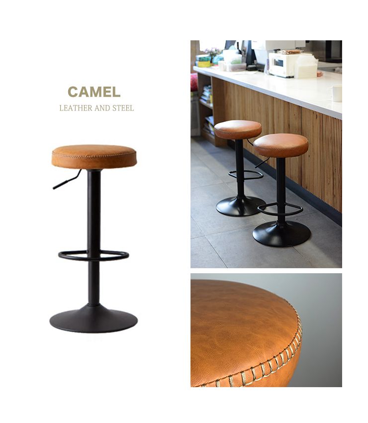 カウンターチェア バーチェア 2脚セット 回転 昇降式 レザー カフェ風 ヴィンテージ 喫茶店風 おしゃれ レトロアンティーク
