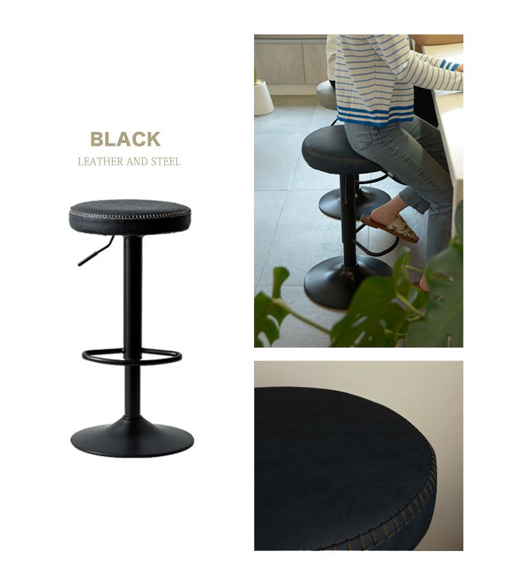 カウンターチェア バーチェア 2脚セット 回転 昇降式 レザー カフェ風 ヴィンテージ 喫茶店風 おしゃれ レトロアンティーク