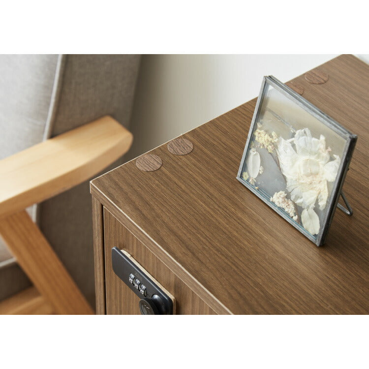 キューブボックス 鍵付き 木製 2段 A4 単品 木目 扉付き 幅35cm レイアウト 自由自在 ダイヤル 収納 収納ボックス ダイヤル錠ボックス カラーボックス 本棚 収納ラック 鍵付きラック