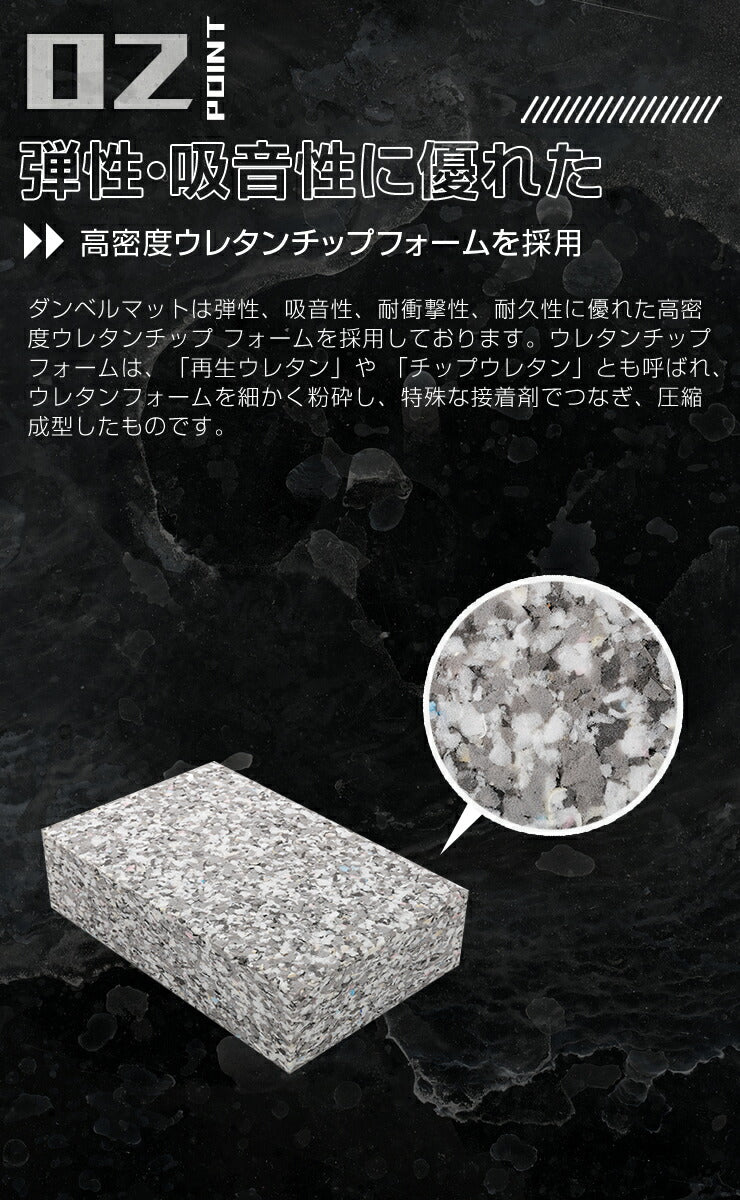 ダンベルマット ブラック ウレタン 40×60cm 厚さ15cm シングル シンプル ドロップマット ジムマット トレーニングマット  衝撃吸収 筋トレ ウェイトトレーニング 防音 クッション マット 安全 コンパクト デッドリフト 防振