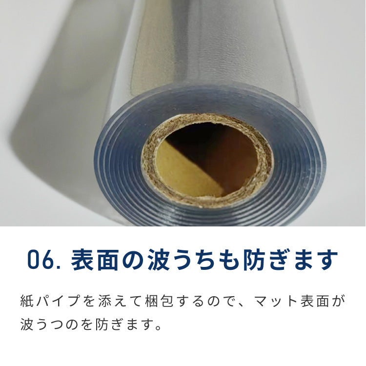 ダイニングマット 透明 防水 180×300cm 厚さ1.5mm 吸着 防汚 耐熱 フロアマット キッチンマット クリアマット PVC エンボス加工