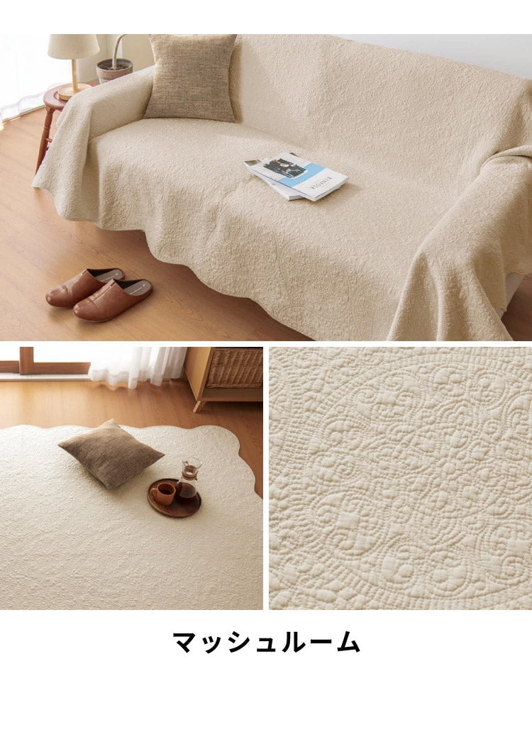 マルチカバー キルト 200×300cm 北欧 キルティング生地 綿100% コットン 中綿入り 洗える おしゃれ 静電気防止 ソファカバー ラグ ベッドスプレッド こたつ掛け布団 カバー スロー