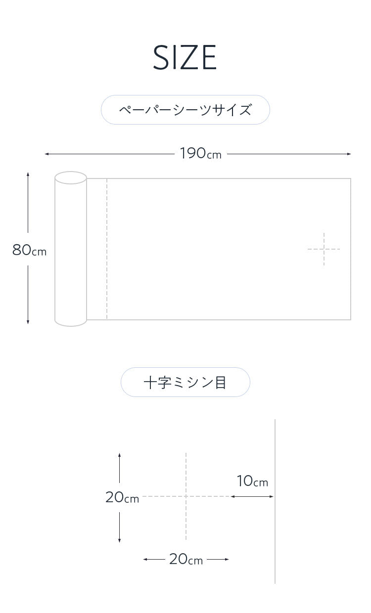 ペーパーシーツ 防滴 ホワイト 白 幅80cm 長さ190cm 50枚分 4本セット 穴あり 使い捨てシーツ 防滴シーツ 紙シーツ 不織布シーツ ベッドシーツ 厚め 使い捨て ミシン目入り ディスポロール エステ サロン 有孔ベッド対応