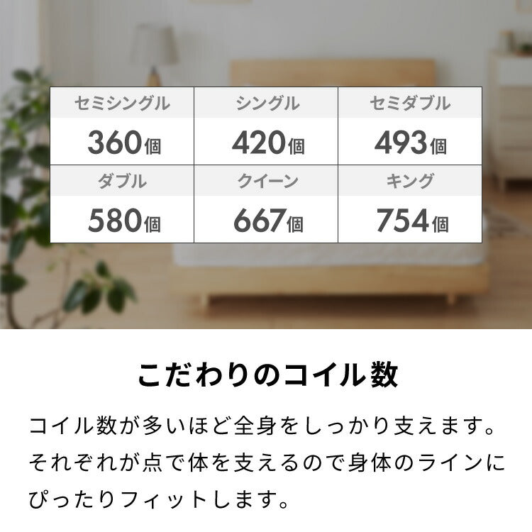 ポケットコイル マットレス ダブル 120×195×厚さ14cm マットレス スプリングマットレス ベッドマット 寝具 通気性 ロール梱包 耐久性