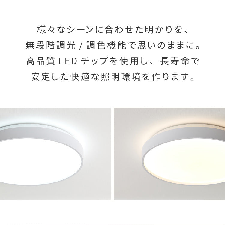 simplus シーリングライト 4畳 リモコン付き 無段階調色調光 LED 調光 調色 明るい 高演色 薄型 ナイトライト リビング 子供部屋 おしゃれ タイマー機能 メモリ機能 節電モード シンプラス SP-NCEL