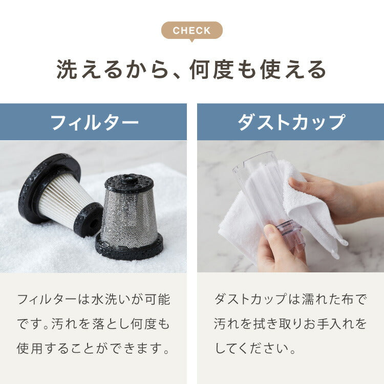 simplus コードレス掃除機 スティック ハンディ 2way 超軽量 紙パック不要 超強力吸引 15000pa 8000pa コンパクト 小型掃除機 車用掃除機 多機能 充電式 ノズル6種付き シンプラス SP-VC02 【メーカー1年保証】