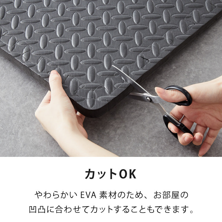 トレーニングマット 滑り止め 抗菌 防臭 60cm ジョイント式 36枚セット 厚手 厚さ2cm フリーカット 床暖房対応 ブラック ジョイントマット ストレッチマット ヨガ フィットネス 筋トレ