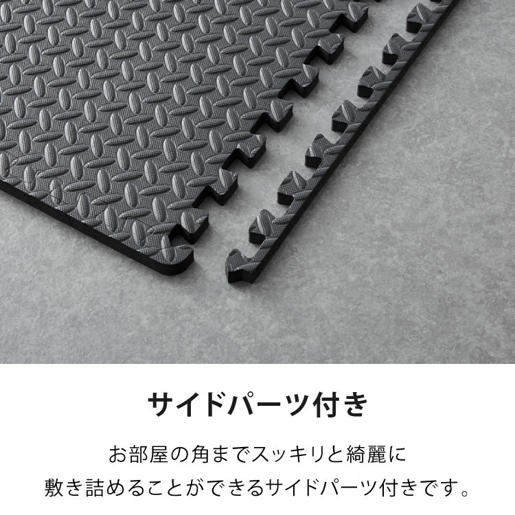 トレーニングマット 滑り止め 抗菌 防臭 60cm ジョイント式 36枚セット 厚手 厚さ2cm フリーカット 床暖房対応 ブラック ジョイントマット ストレッチマット ヨガ フィットネス 筋トレ