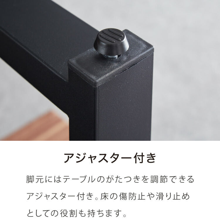 テーブル脚 スチール脚 ねじ付き 高さ68.4~69.4cm ブラック 取り替え ガタつき防止 アジャスター付き デザイン ダイニング DIY テーブル 脚 粉末塗装 鉄脚 ベンチ ベンチ脚 スチールレッグ