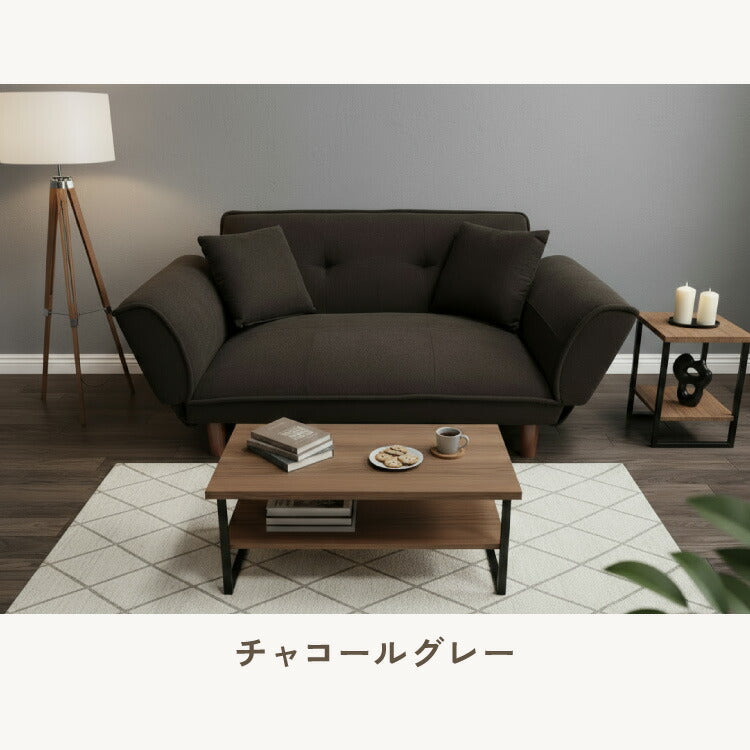 リクライニングソファ 2人掛け 5段階調節 カウチソファ ソファ カウチ 二人掛け ソファリクライニング コンパクト カウチソファー シンプル おしゃれ リビング ワンルーム