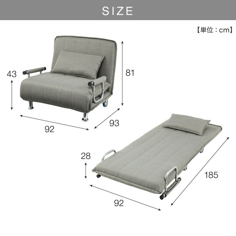 ソファーベッド 折りたたみ 幅92 ベッド シングル 折り畳みベッド カウチソファ ソファーベッド ソファー ソファ カウチソファベッド(代引不可)