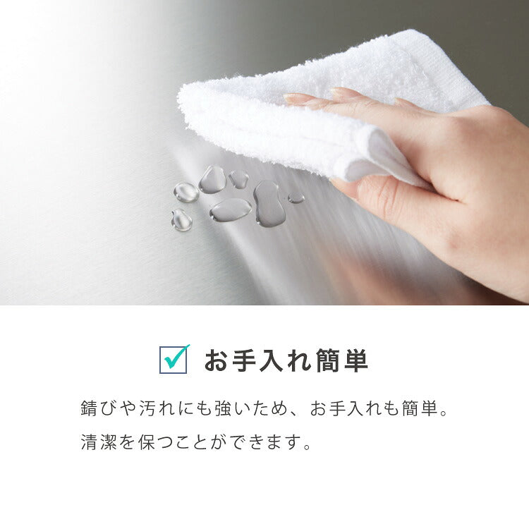 日本製 燕三条 ステンレス作業台ワゴン 幅50cm 2段 引出付き ハンドル付き キッチンワゴン 作業台 調理台 スリム キャスター付き おしゃれ ステンレス天板 シルバー ステンレスワゴン キッチンラック(代引不可)