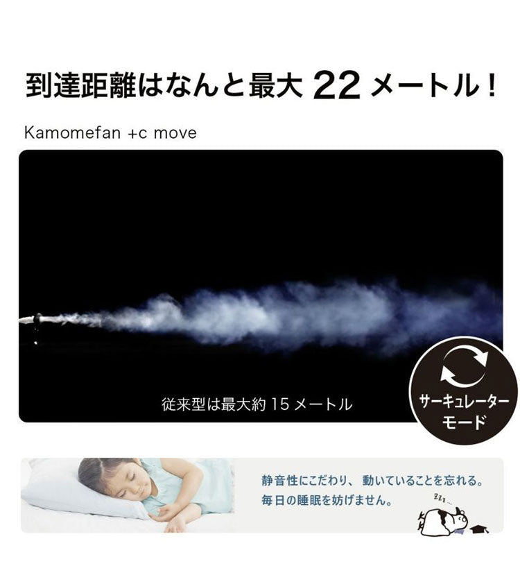 Kamomefan カモメファン 扇風機 サーキュレーター Kamome +c move DCモーター DCファン 首振り リモコン付き