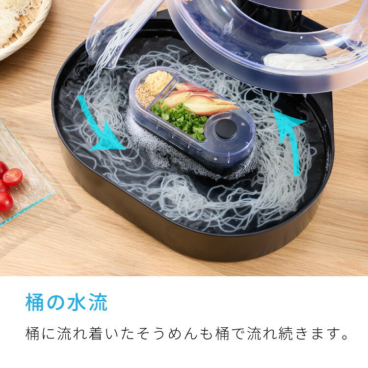 Otona オトナ 大人の流しそうめん 流しそうめん機 薬味ポケット付き 卓上 コードレス 電池式 世界流しそうめん協会認定
