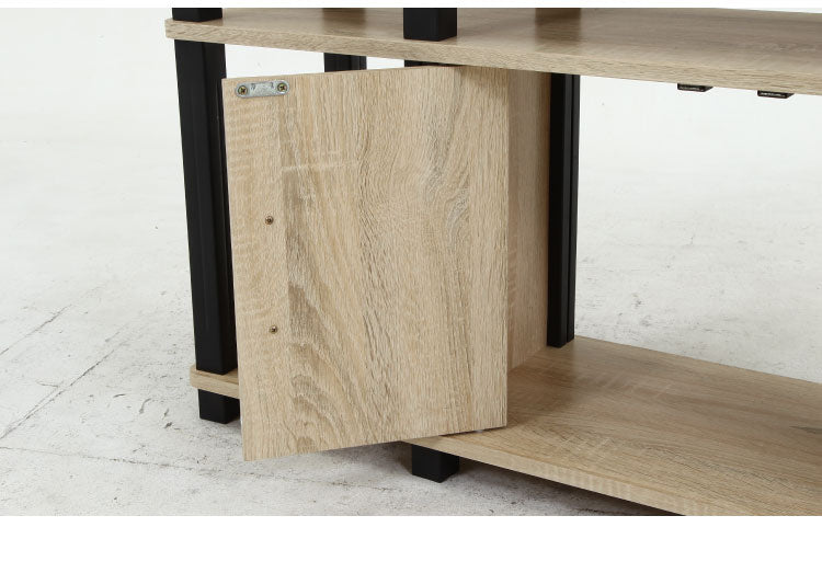 組立簡単 テレビ台 ハイタイプ 幅110cm オープンラック 木目調 収納家具 テレビボード リビングボード サイドボード TV台 TVボード リビング ダイニング