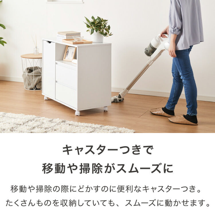 木製ラック 衣類収納 タンス 引き出し リビング収納 スリムラック キャスター付 サイドボード テレビラック テレビ台 本棚 シェルフ ディスプレイラック